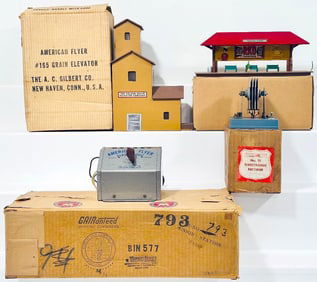 American Flyer Postwar S Gauge 165 Grain Elevator/15 Directronic Rectifier with whistle control/Vall