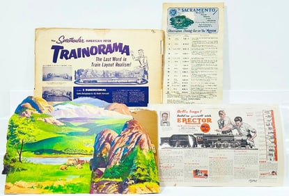 American Flyer Postwar S Gauge 790 Trainorama 3 Dimensional Scenic Background Set