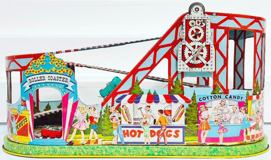 Chein Postwar Roller Coaster: Chein Postwar Roller Coaster, with the Chein Roller Coaster in C7.