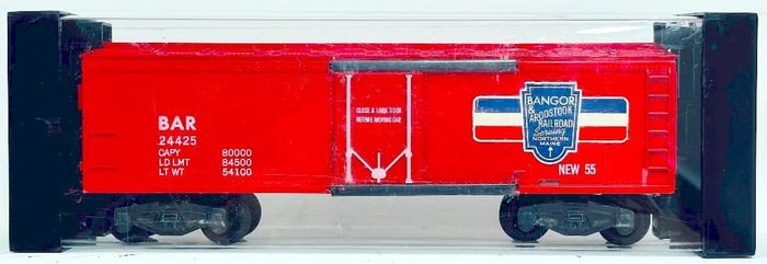 American Flyer Postwar S Gauge No. 24425 BAR Reefer Car in Clear - Pak