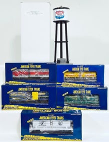 American Flyer Modern S Gauge Commemorative Water Tower Flyer Fest West/5 Assorted AF Freight Cars