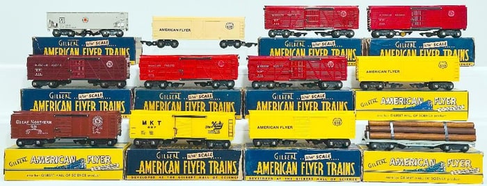 American Flyer Postwar S Gauge Twelve (12) Assorted Freight Cars