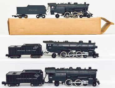 American Flyer S Gauge 283 Northwestern Locomotive & Tender-302 Reading Lines Locomotive & Tender
