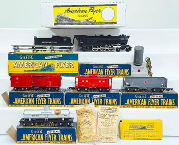 American Flyer Postwar S Gauge Set No. 5204W 315 PRR Freight Set from 1952 Boxed