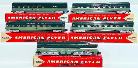 American Flyer Postwar S Gauge Northern Pacific Passenger Set