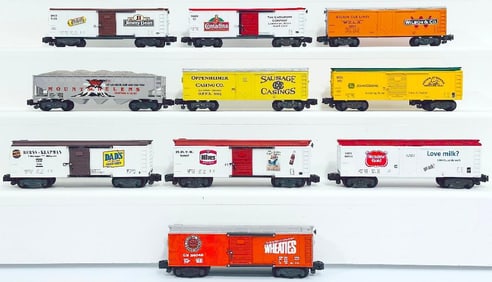 American Flyer Modern S Gauge Ten (10) Assorted Custom Painted Freight Cars