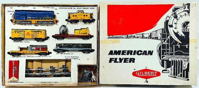 American Flyer Postwar S Gauge Set No. 20525 The Defender Freight Set from 1959 Boxed