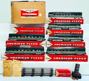 American Flyer Postwar S Gauge Set No. 20370 Vista Dome North Coast Limited Set from 1957 Boxed