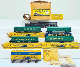 American Flyer Postwar S Gauge Set No. K5328 The Meteor Steam Passenger Set from 1953 Boxed