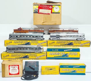 American Flyer Postwar S Gauge Set No. 5369WT The Silver Flash Diesel Passenger Set from 1953 Boxed
