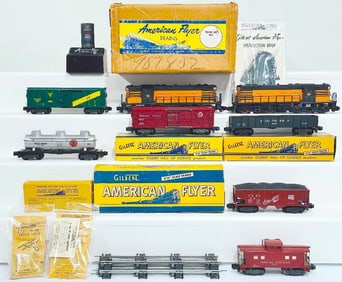 American Flyer Postwar S Gauge Set No. 5545W (?) The New Yard King Freight Set from 1955 Boxed