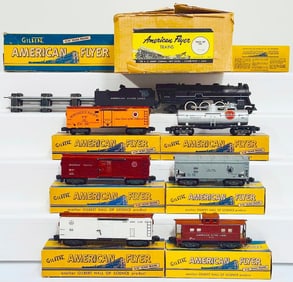 American Flyer Postwar S Gauge Set No. K5329 The Meteor Steam Freight Train from 1953 Boxed