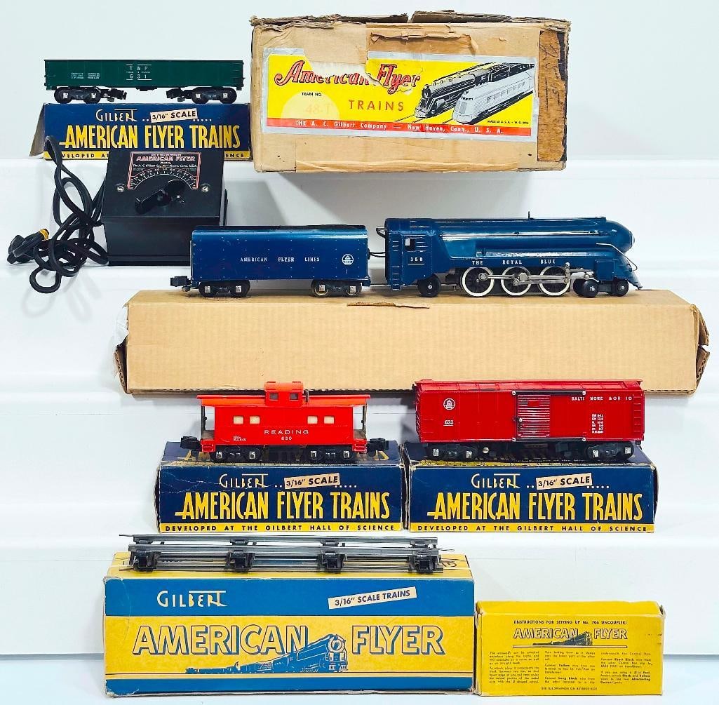 American Flyer Postwar S Gauge Set No. 48T The Royal Blue Freight Set from 1948 Boxed (1 of 9)