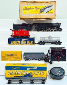 American Flyer Postwar S Gauge Set No. 5005 Pennsylvania 314AW K-5 Freight Train Set from 1950 Boxed