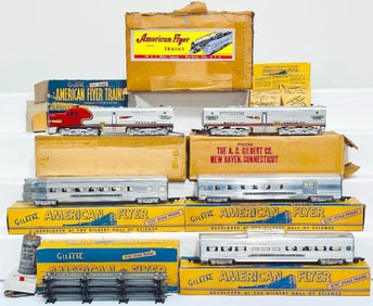 American Flyer Postwar S Gauge Set No. 5108W Deluxe Passenger Set from 1951 Boxed