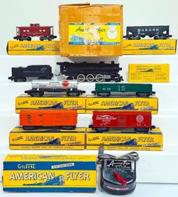 American Flyer Postwar S Gauge Set No. K5423T Mountaineer Steam Freight Set from 1954 Boxed