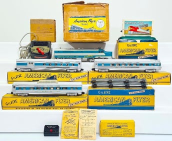 American Flyer Postwar S Gauge Set No. 5535 TBH The New Silver Comet Passenger Set from 1955 Boxed