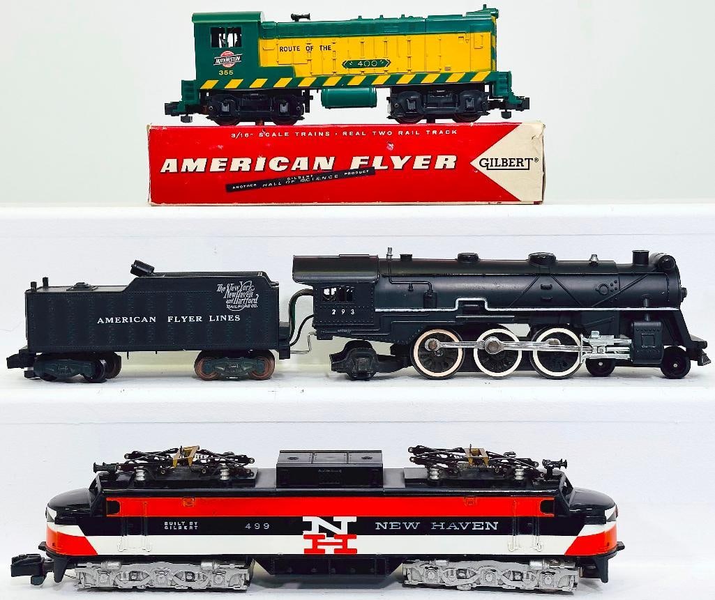 American Flyer Postwar S Gauge 293 New York New Haven Hartford Locomotive and Tender-499 New Haven E (1 of 7)