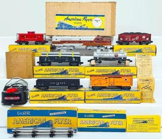 American Flyer Postwar S Gauge Set No. 5645TRH The New Silver Flash Freight Set from 1956 Boxed
