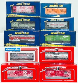 American Flyer Lionel Modern S Gauge Ten (10) Assorted Convention Cars Boxed 