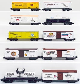 American Flyer Modern S Gauge Ten (10) Assorted custom painted Freight Cars