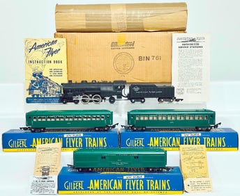 American Flyer Postwar S Gauge Set No. 5311T The Black Diamond Passenger Set from 1953 Boxed