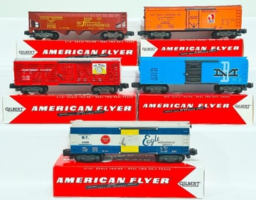 American Flyer Postwar S Gauge 24033 Missouri Pacific Box Car-24056 Boston and Maine Box Car Scarce