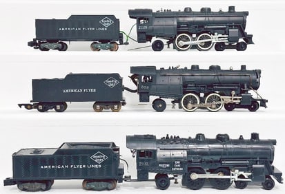American Flyer Postwar S Gauge 21161 Reading Lines Locomotive & Tender-302 Reading Lines Loco 