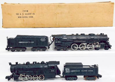 American Flyer Postwar S Gauge K325 New York Central Locomotive and Tender and 343 Nickel Plate Road