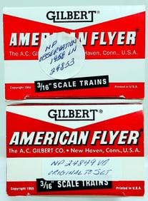 American Flyer Postwar S Gauge 490 & 492 A-A Northern Pacific Alco Diesel Units/NP 24853 Observation