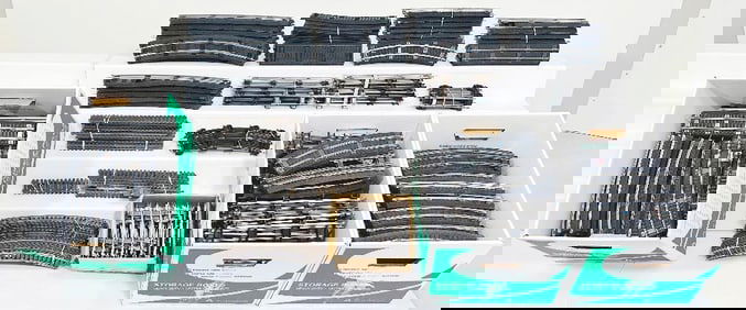 American Flyer Postwar S Gauge 185 Sections of Track some with rubber roadbed