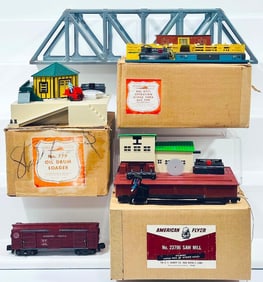 American Flyer Postwar S Gauge 779 Oil Drum Loader Boxed - 23796 Sawmill - K771 Operating Stockyard