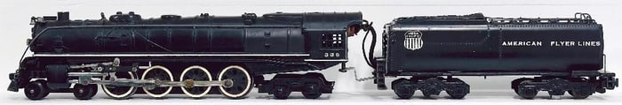 American Flyer Postwar S Gauge 336 Union Pacific 4 - 8 - 4 Locomotive and Tender with large motor