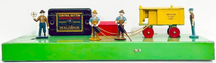 American Flyer Postwar S Gauge 594 Animated Track Gang Accessory with control button