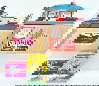 American Flyer Postwar S Gauge 23796 Sawmill Boxed-23764 Highway Flasher Boxed-759 Bell Signal