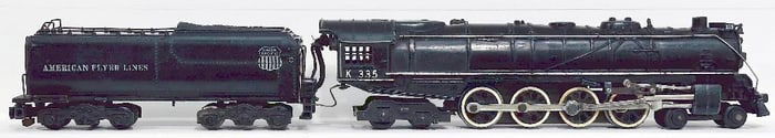 American Flyer Postwar S Gauge K335 Union Pacific 4 - 8 - 4 Locomotive and Tender