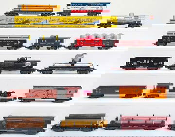 American Flyer Postwar S Gauge Fifteen (15) Assorted Freight Cars with knuckle couplers