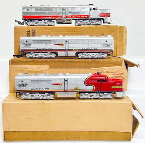 American Flyer Postwar S Gauge 360 Santa Fe Diesel Alco A Unit - 364 Santa Fe Diesel Alco B Unit 