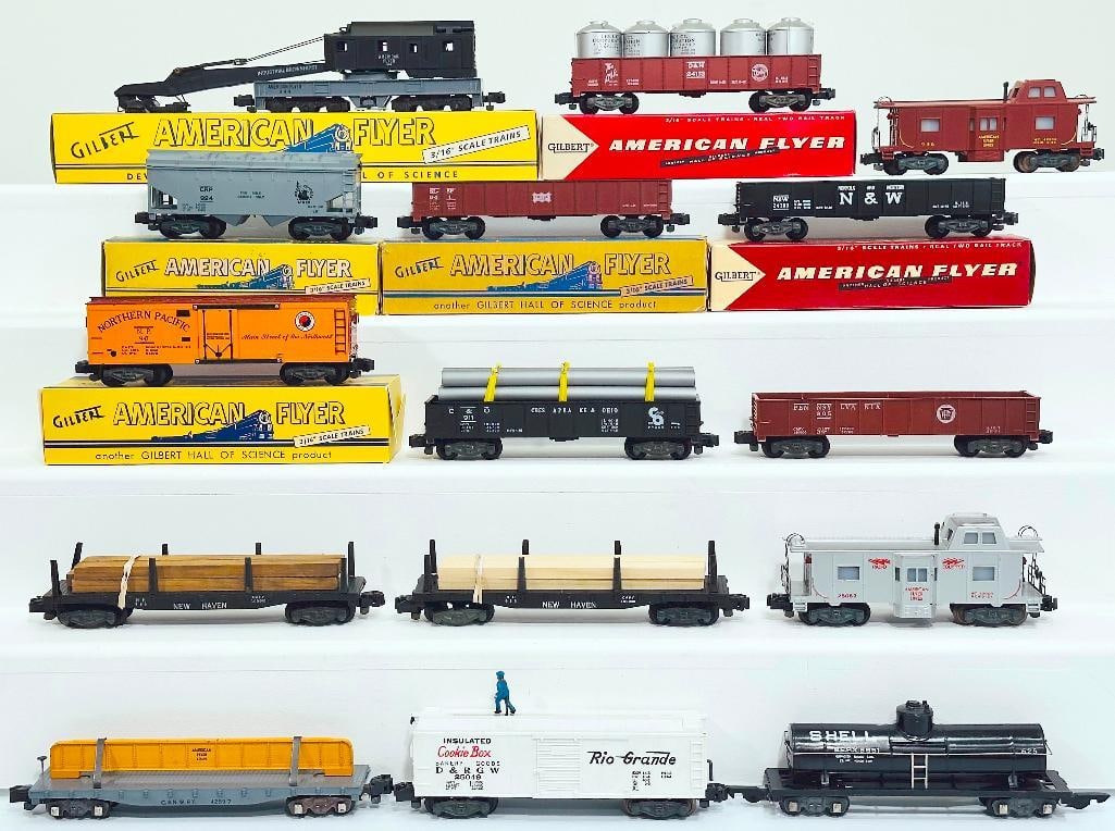 American Flyer Postwar S Gauge Fifteen (15) Assorted Freight Cars with knuckle couplers (1 of 7)