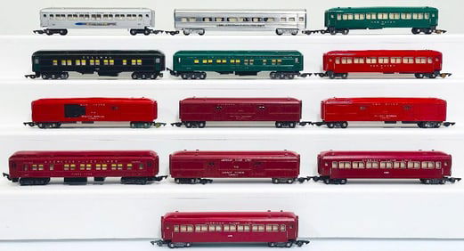 American Flyer Postwar S Gauge Thirteen (13) Assorted Passenger Cars