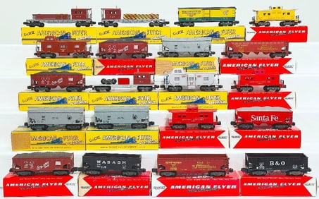 American Flyer Postwar S Gauge Twenty (20) Assorted Freight Cars