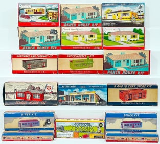 Bachmann Plasticville Postwar Seventeen (17) Assorted Kits Boxed