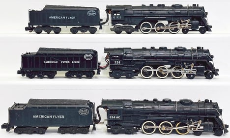 American Flyer Postwar S Gauge 324 AC/326/K325 New York Central 4-6-4 Locomotives & Tenders