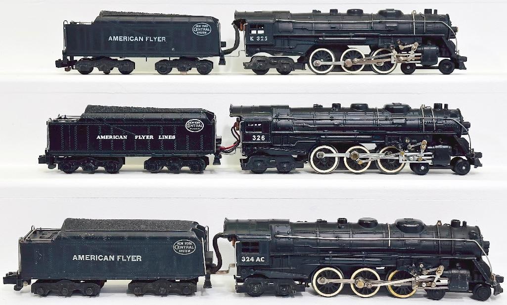 American Flyer Postwar S Gauge 324 AC/326/K325 New York Central 4-6-4 Locomotives & Tenders (1 of 6)