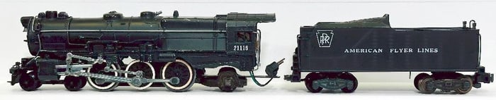 American Flyer Postwar S Gauge 21115 PRR 4 - 6 - 2 Locomotive and Tender RARE