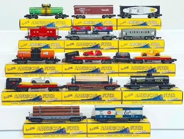 American Flyer Postwar S Gauge Fourteen (14) Assorted Freight Cars