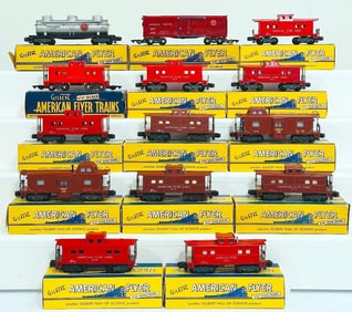 American Flyer Postwar S Gauge Fourteen (14) Assorted Freight Cars