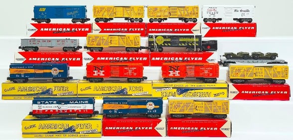 American Flyer Postwar S Gauge Fourteen (14) Assorted Freight Cars