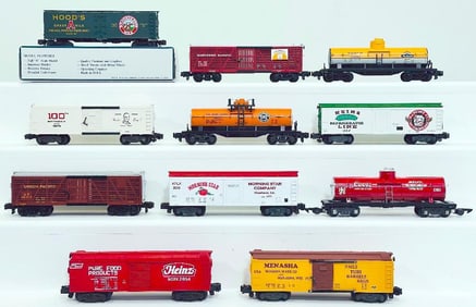 American Flyer Modern S Gauge Ten (10) Assorted custom painted Freight Cars