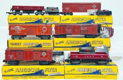 American Flyer Postwar S Gauge 974 Erie Box Car/970 Box Car with Walking Brakeman /974 AFL Box Car x